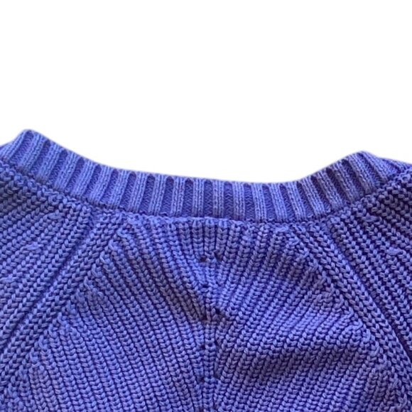 Marine Layer Ezra Chunky Shaker Knit Sweater Periwinkle Beach Slouchy Coastal-XS - Picture 8 of 13